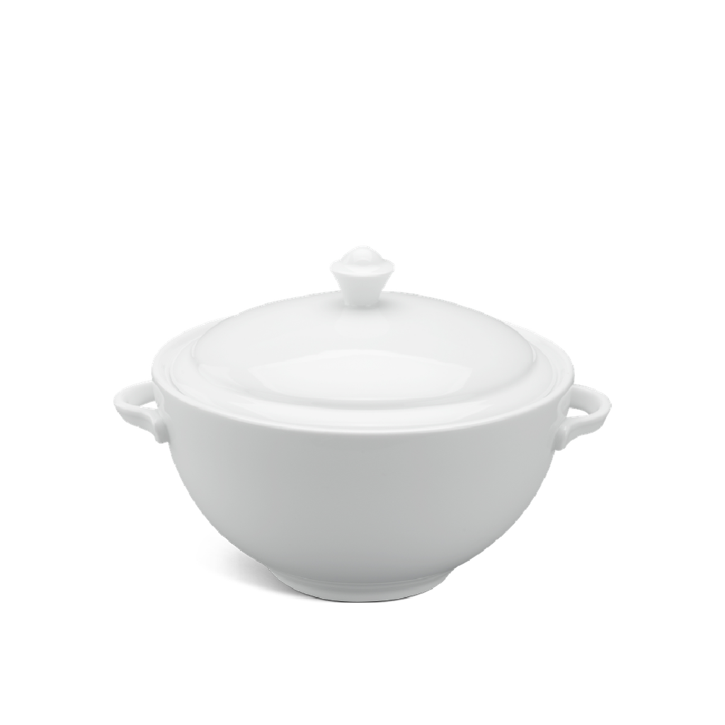 Thố 18 cm + nắp - Camellia - Trắng