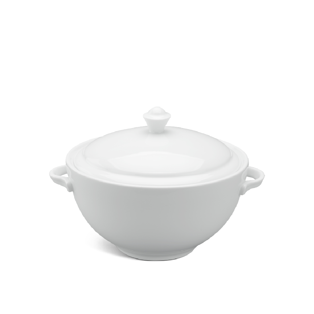 Thố 18 cm + nắp - Camellia - Trắng