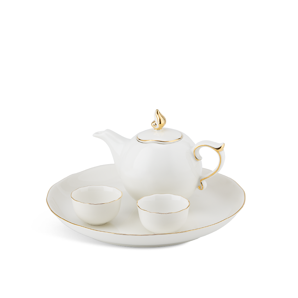 Bộ Trà IFP Mẫu Đơn 0.3L Trắng Ngà