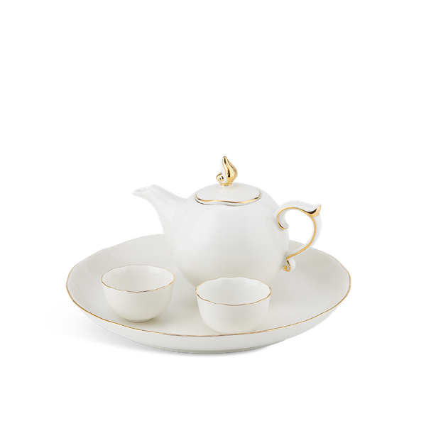 Bộ trà 0.3 L - Mẫu Đơn IFP -  Chỉ Vàng