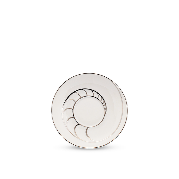 Dĩa lót chén 16 cm - Ngọc Biển - Chỉ Bạch Kim