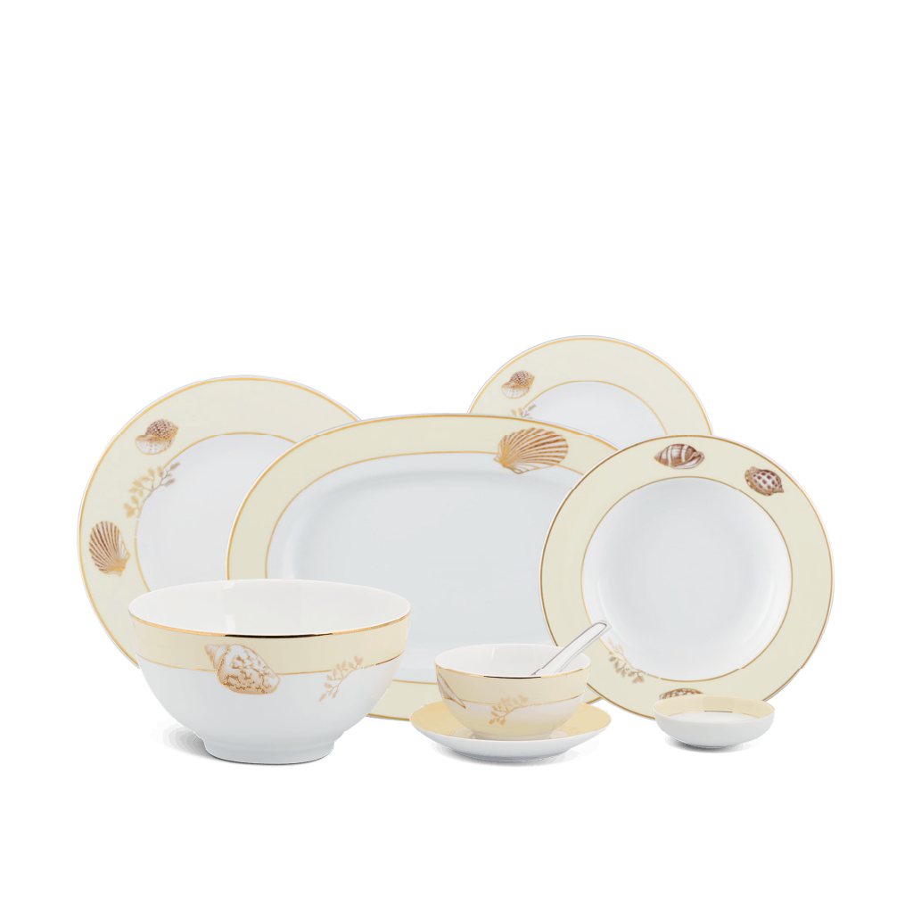 Bộ Đồ Ăn Camellia Hương Biển 45 Sản Phẩm