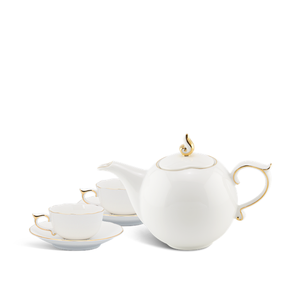 Bộ trà 0.7 L - Mẫu đơn IFP - Chỉ Vàng