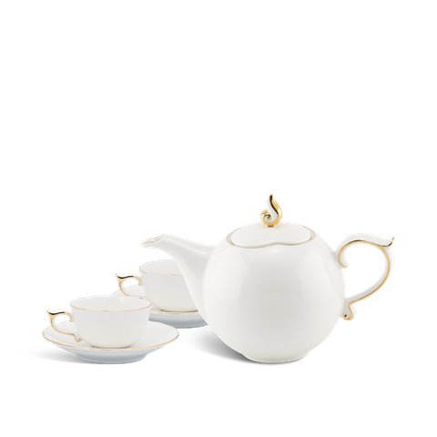  Bộ trà 0.7 L - Mẫu đơn IFP - Chỉ Vàng 