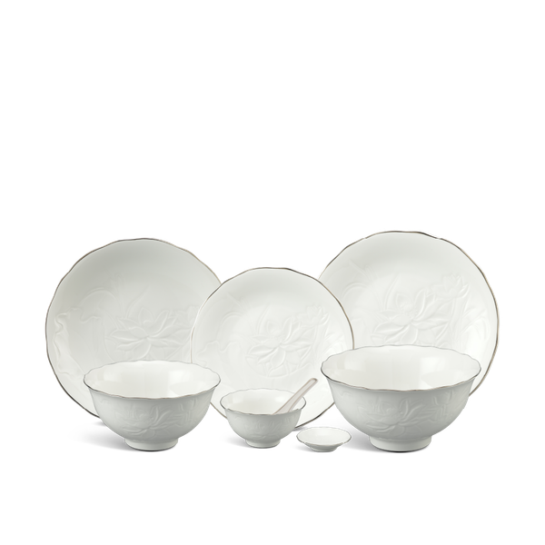 Bộ đồ ăn 32 sản phẩm - Sen IFP - Chỉ Bạch Kim