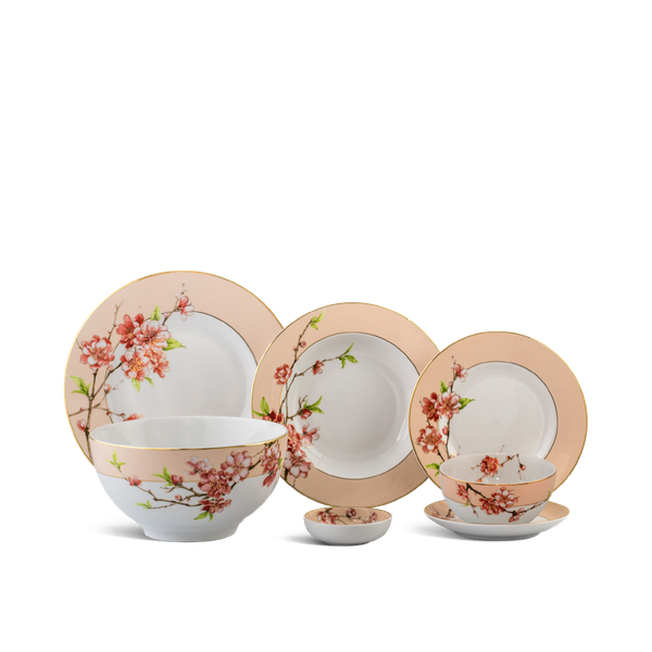 Bộ đồ ăn 23 sản phẩm - Camellia - Hoa Đào