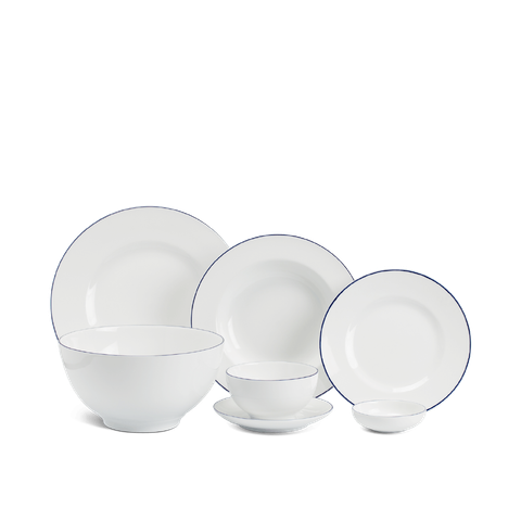  Bộ đồ ăn 25 sản phẩm (B) - Camellia - Chỉ Xanh Dương 