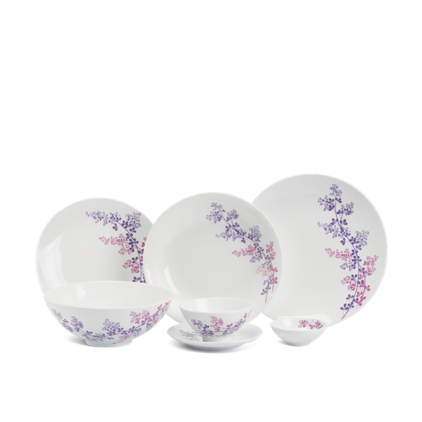 Bộ đồ ăn 22 sản phẩm - Daisy - Cỏ Tím