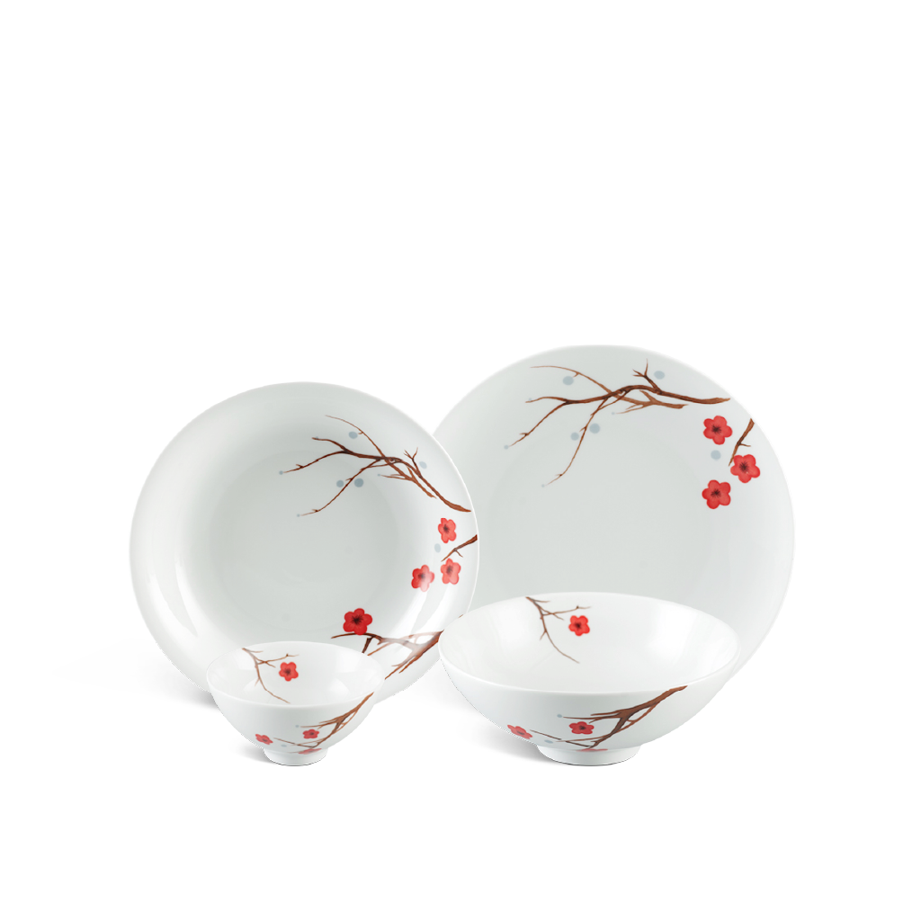 Bộ đồ ăn 09 sản phẩm - Daisy - Hồng Mai