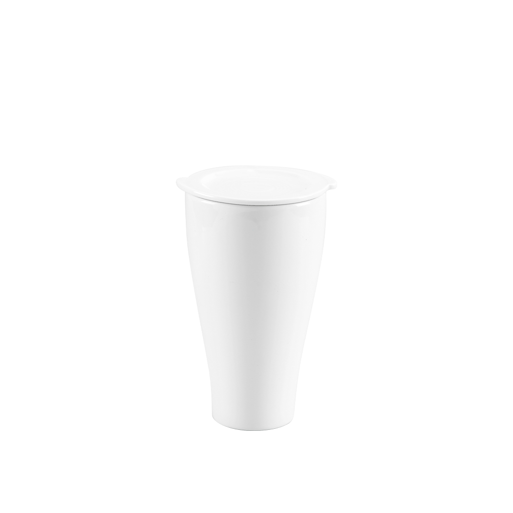 Ly Sứ Dưỡng Sinh Minh Long 0.48 L + Nắp Thường - Trắng - K2