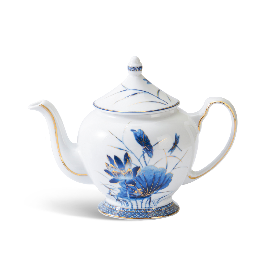 Bình trà + nắp - Hoàng Cung - Sen Vàng