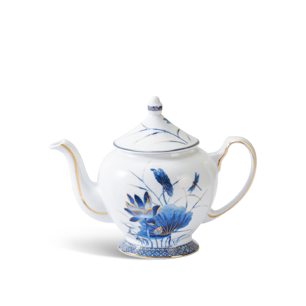 Bình trà + nắp - Hoàng Cung - Sen Vàng