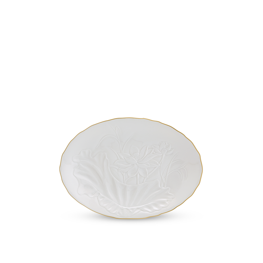 Dĩa Oval Sen IFP Chỉ Vàng