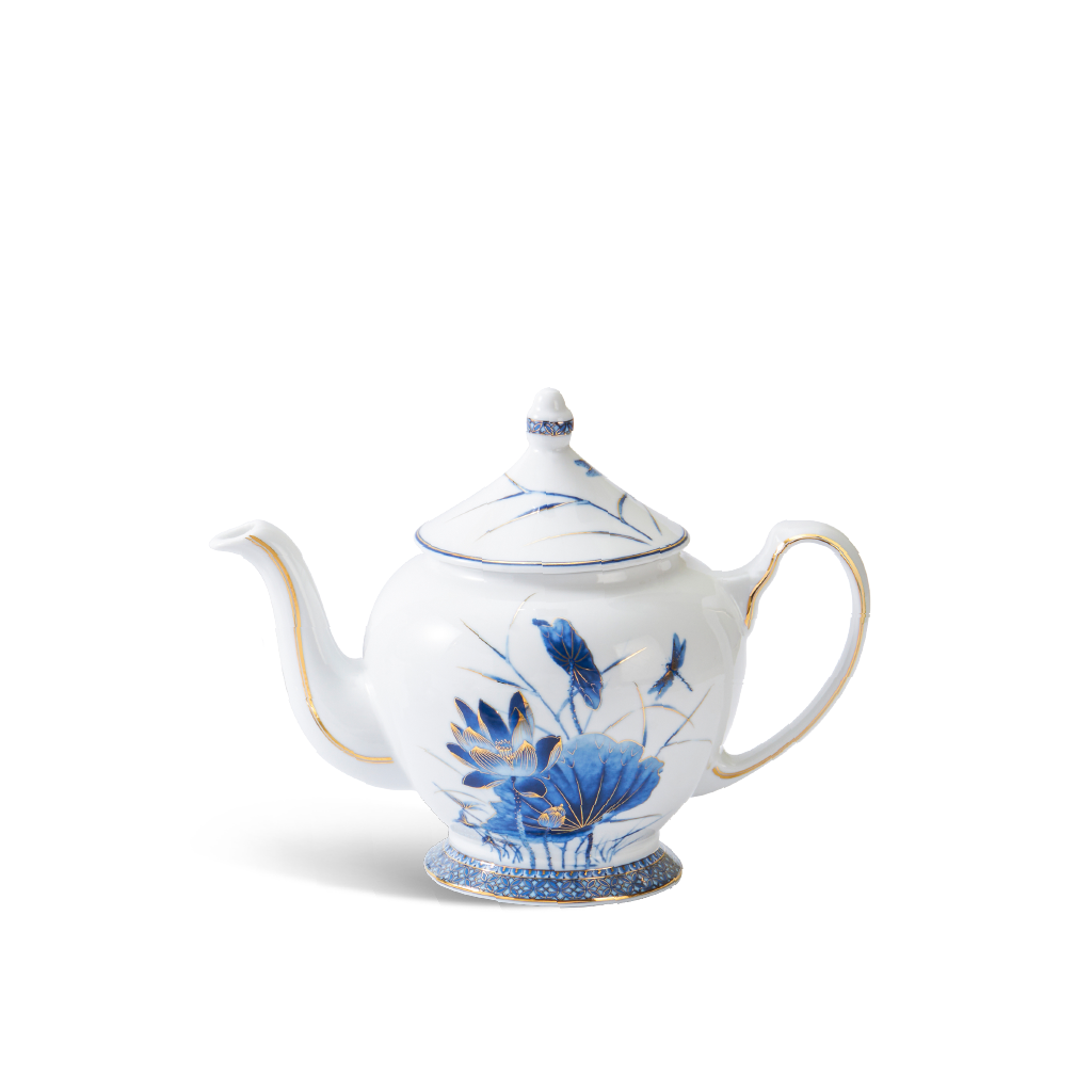 Bình trà + nắp - Hoàng Cung - Sen Vàng