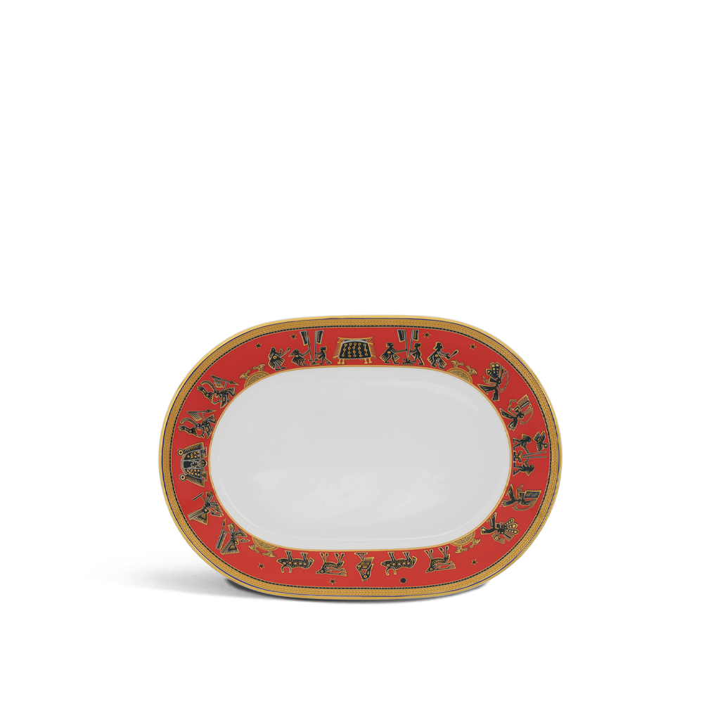 Dĩa oval - Tulip Trắng - Trống Đồng 3