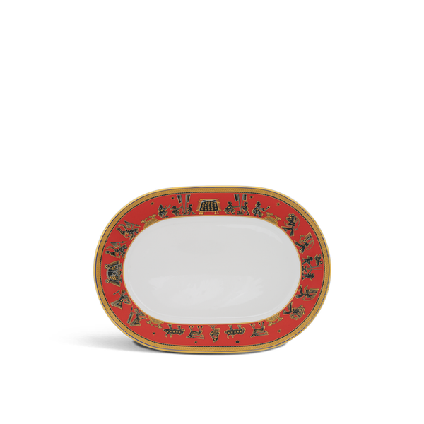 Dĩa oval - Tulip Trắng - Trống Đồng 3