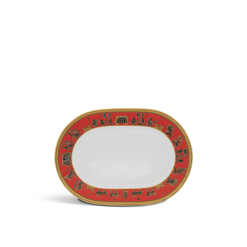  Dĩa oval - Tulip Trắng - Trống Đồng 3 