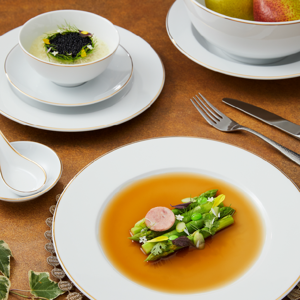 Bộ đồ ăn Jasmine Chỉ Vàng