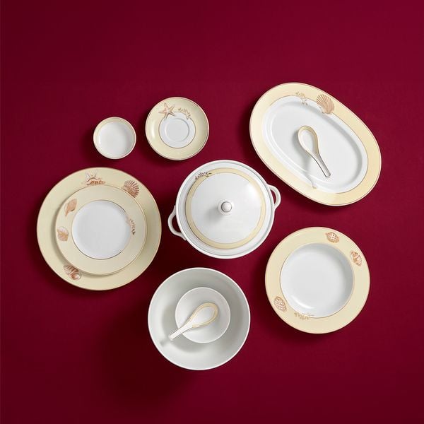 Bộ đồ ăn Camellia Hương Biển Kem