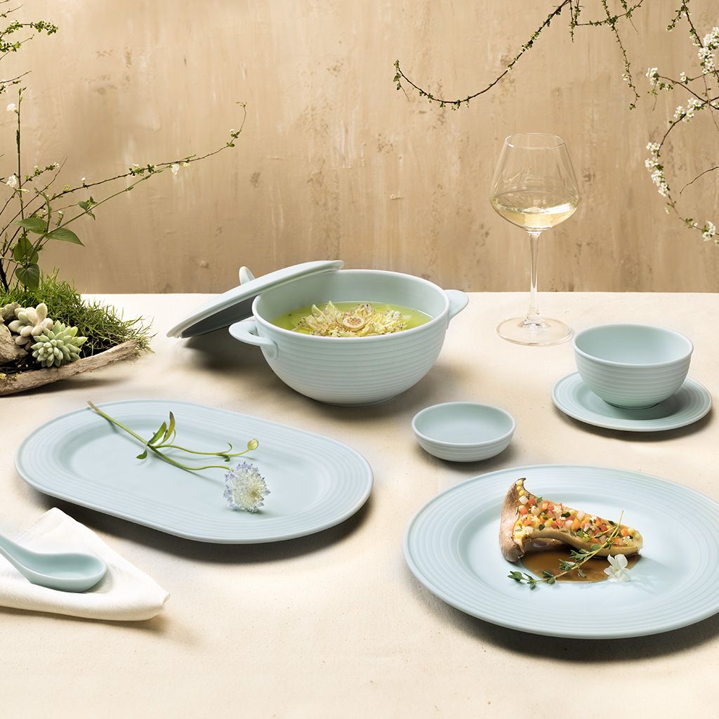 Bộ đồ ăn Cordon Men Ngọc Sương Mờ