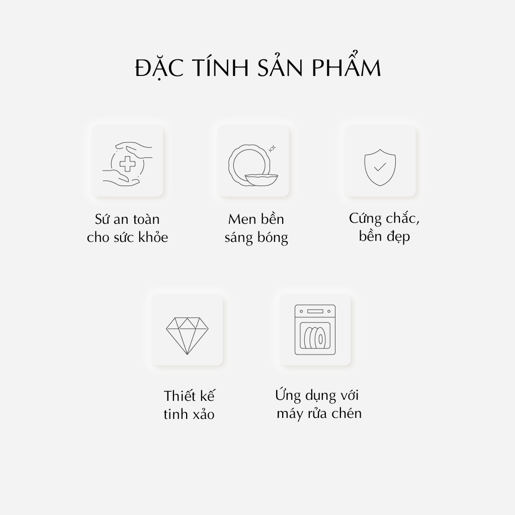 Bộ đồ ăn 6 người 32 sản phẩm - Đài Các IFP - Chỉ Vàng