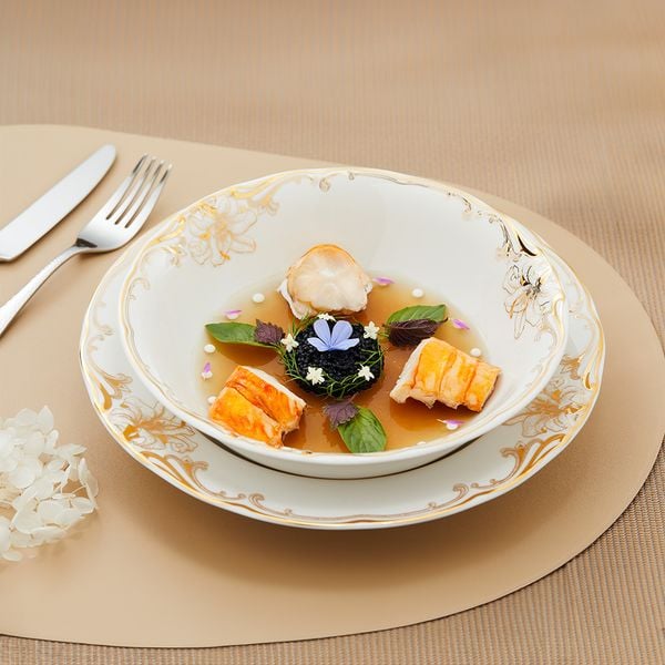 Bộ đồ ăn 30 sản phẩm - Đài Các IFP - Trang trí hoa