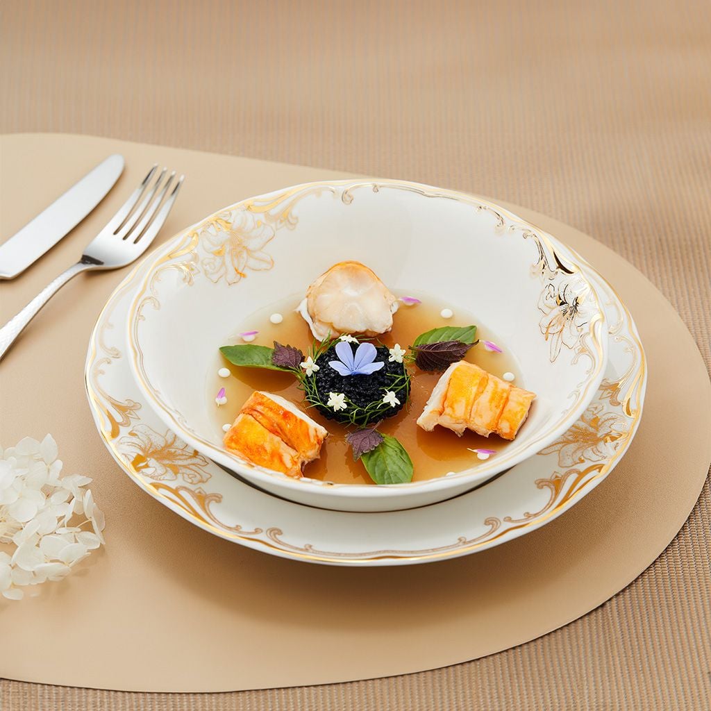 Bộ đồ ăn 30 sản phẩm - Đài Các IFP - Trang trí hoa