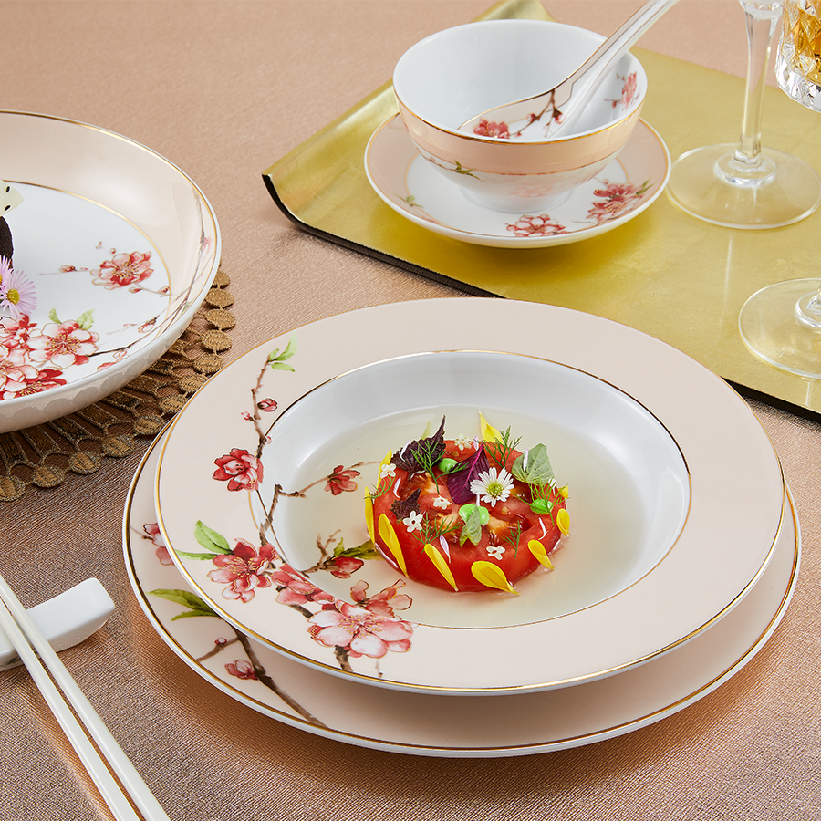 Bộ đồ ăn Camellia Hoa Đào