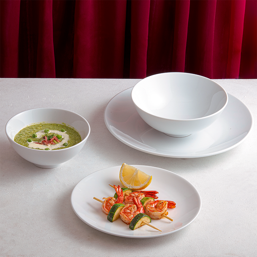 Bộ đồ ăn Daisy Trắng