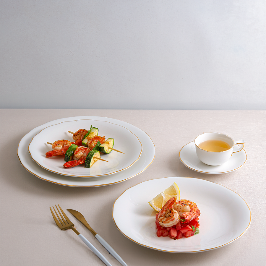 Bộ đồ ăn Mẫu Đơn IFP Chỉ Vàng