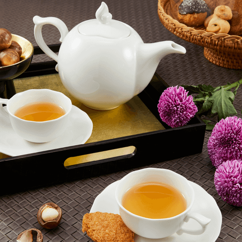  Bộ trà Mẫu Đơn IFP Trắng Ngà 