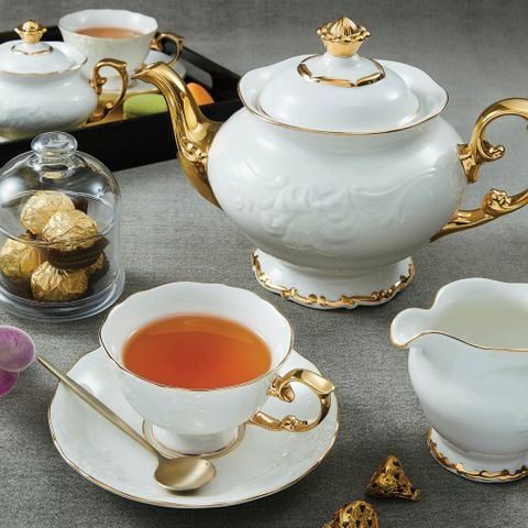  Bộ trà Đài Các Chỉ Vàng 