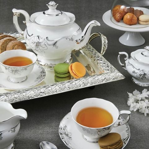  Bộ trà Đài Các Trang Trí Bạch Kim 