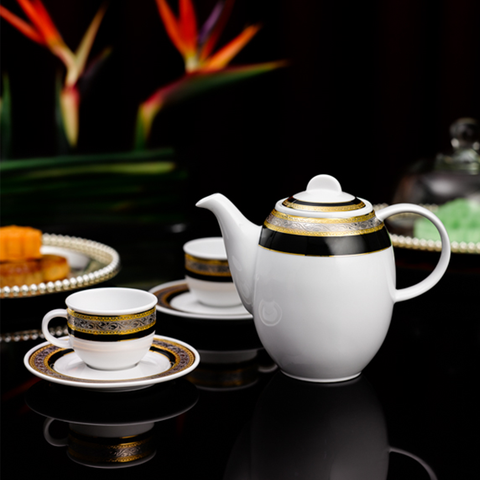  Bộ trà Sago Hoa Hồng Đen (Khắc Nổi) 