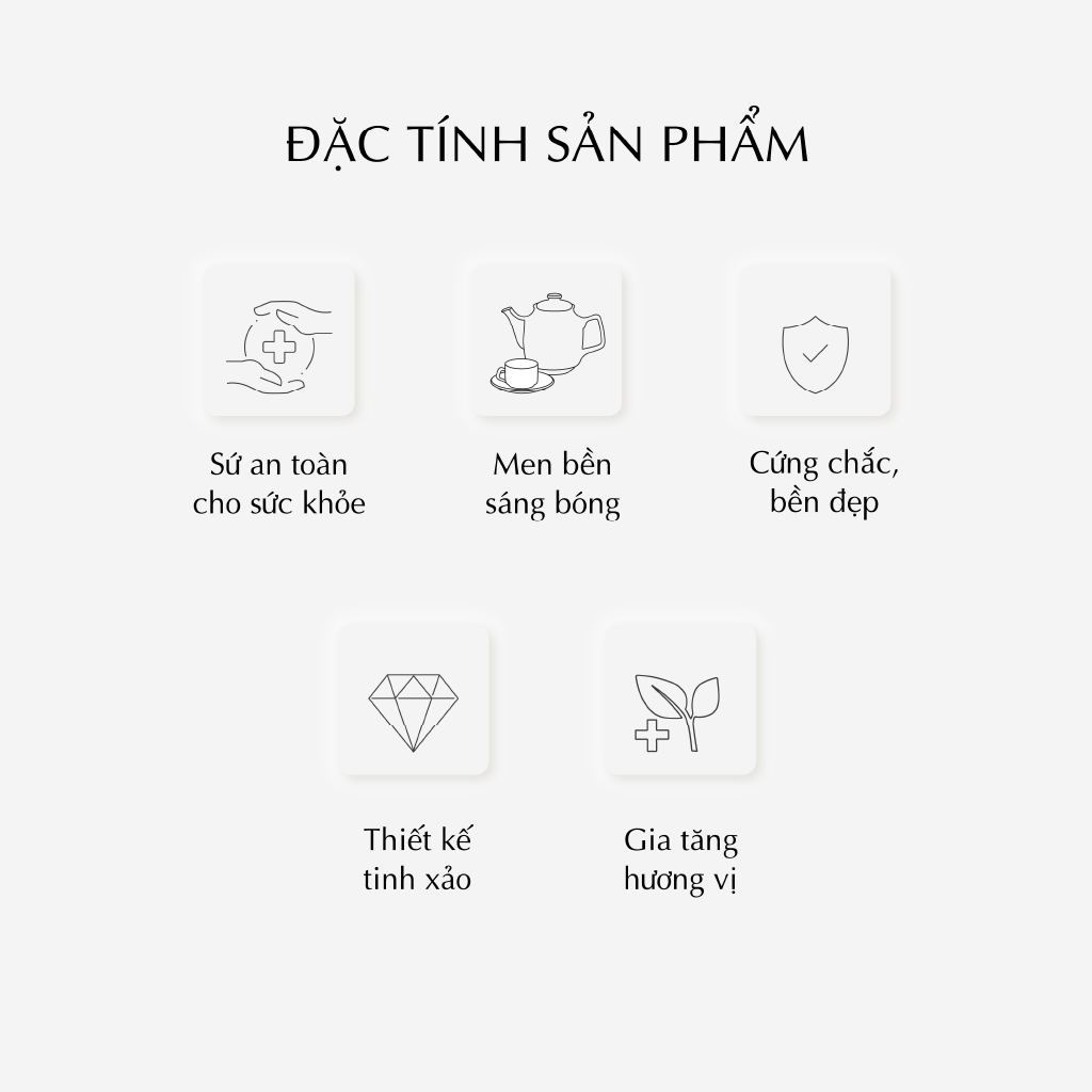 Bộ trà cao 1.2 L - Royal - Chỉ Vàng