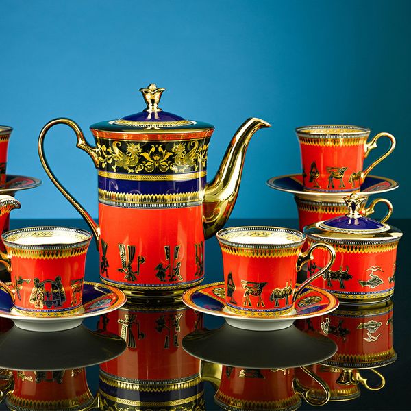 Bộ trà Tulip Trống Đồng