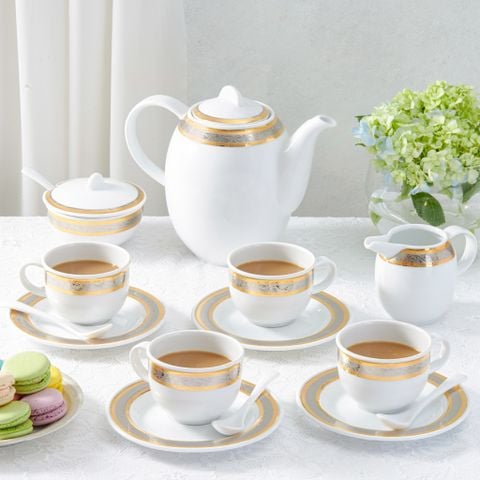  Bộ trà Sago Hoa Hồng 