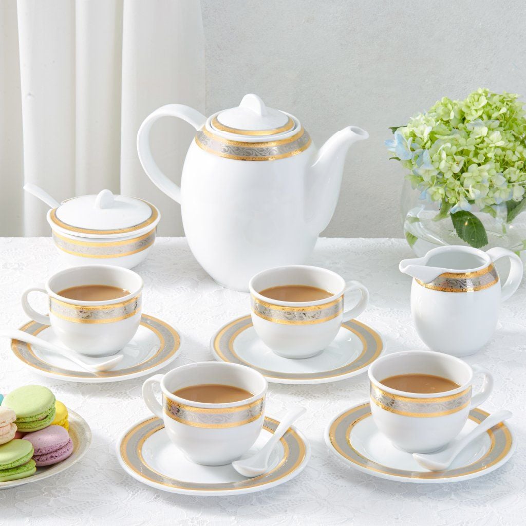 Bộ trà Sago Hoa Hồng