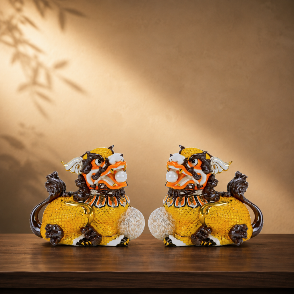 Cặp Kỳ Lân - Màu Vàng
