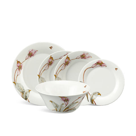  [GT] Bộ đồ ăn 5 sản phẩm - Tulip IFP - Loa Kèn Hồng 