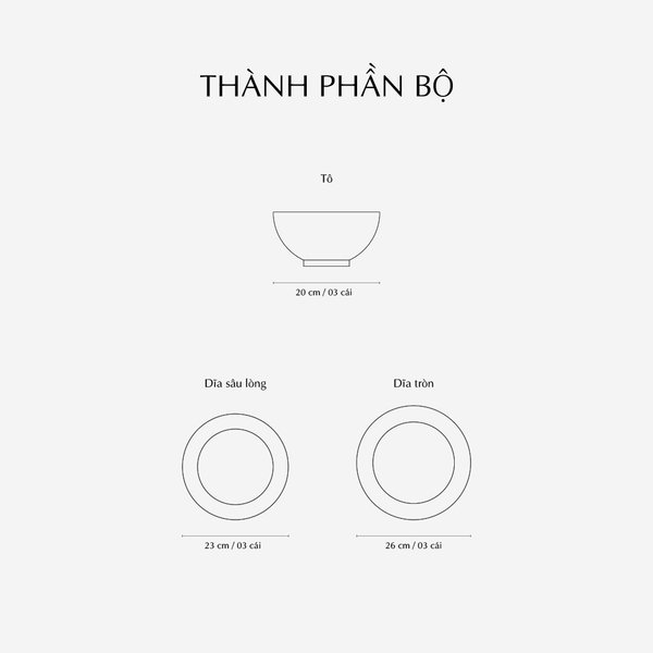 [GT] Bộ đồ ăn 9 sản phẩm - Daisy IFP - Loa Kèn Hồng