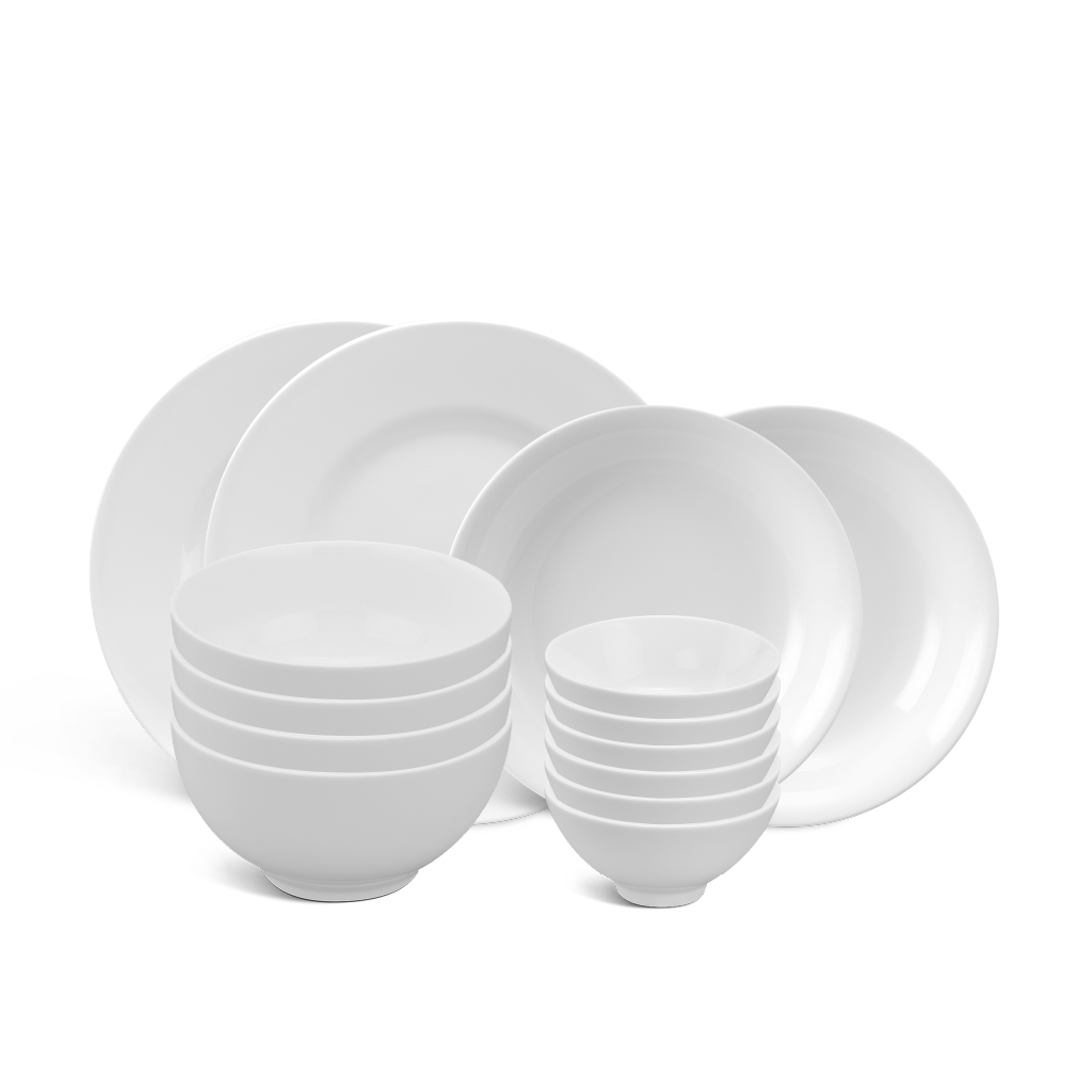 [GT] Bộ đồ ăn 14 sản phẩm - Camellia IFP - Trắng Ngà