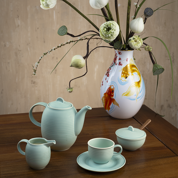 Bộ trà Cordon Men Ngọc Sương Mờ