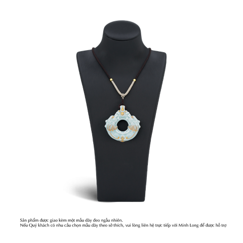  Dây Hiến Châu Long Khánh 5cm - Men Ngọc Sương Mờ Vàng 