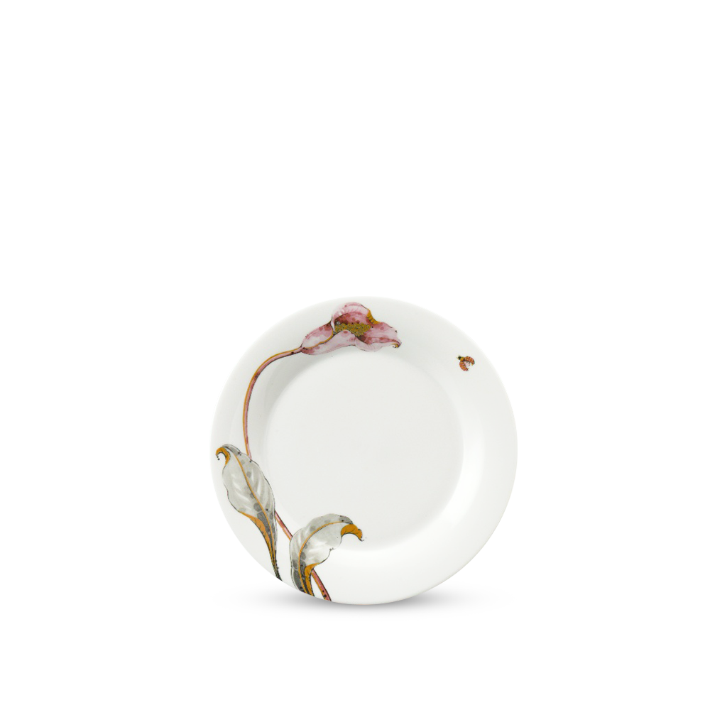 [GT] Dĩa tròn 20 cm - Tulip Ngà - Loa Kèn Hồng