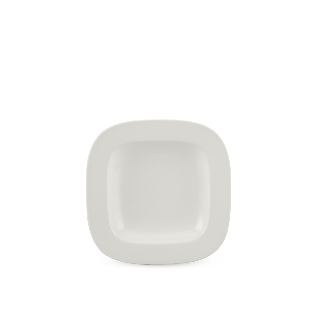 Dĩa súp vuông 23 cm - Vuông Lys - Trắng Ngà