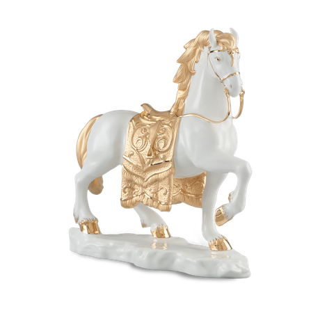  Ngựa Hoàng Gia - Tượng - Trang trí Vàng 