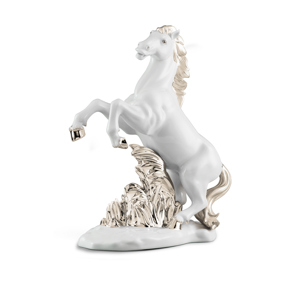 Ngựa Chiến Thắng 32 cm - Trang trí Bạch Kim