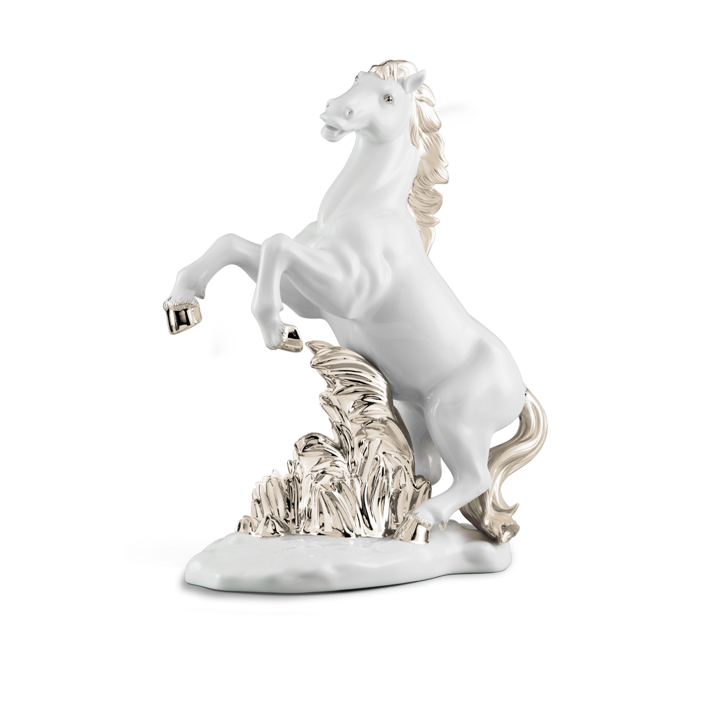 Ngựa Chiến Thắng 32 cm - Trang trí Bạch Kim