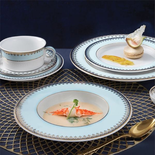 Bộ đồ ăn 6 người Âu-Á 45 sản phẩm - Gastroline Xanh Ngọc